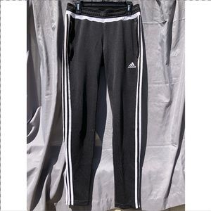 Size M Black Adidas Stripe Joggers